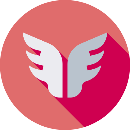 Wings Flat Circular Flat icon