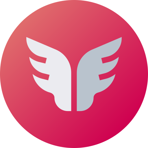Wings Flat Circular Gradient icon