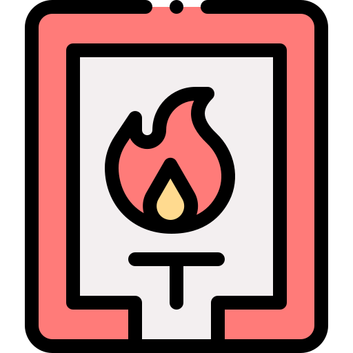 Fire alarm Detailed Rounded Lineal color icon