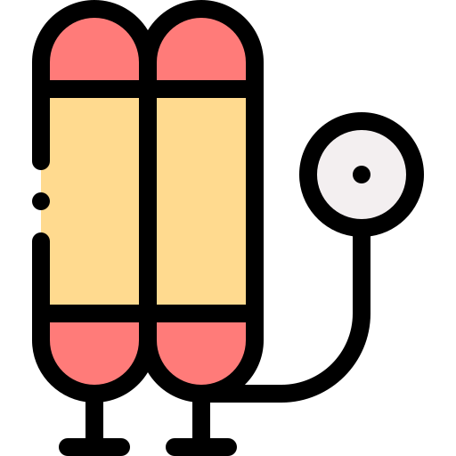 tanque de oxígeno Detailed Rounded Lineal color icono
