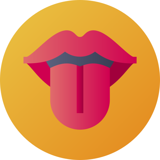 Open mouth Flat Circular Gradient icon