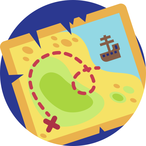 mapa skarbów Detailed Flat Circular Flat ikona