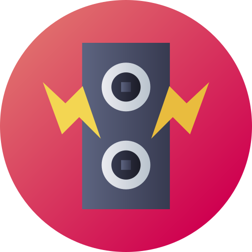 Speaker Flat Circular Gradient icon
