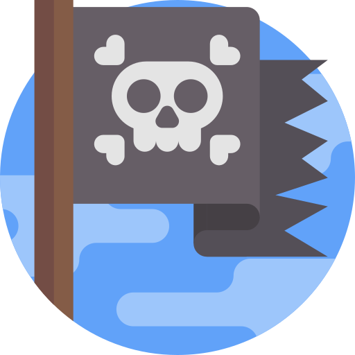 bandera pirata Detailed Flat Circular Flat icono