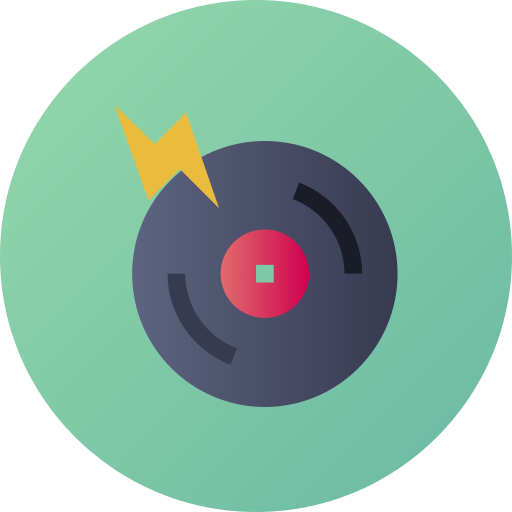 disco de vinilo Flat Circular Gradient icono