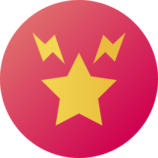 星 Flat Circular Gradient icon