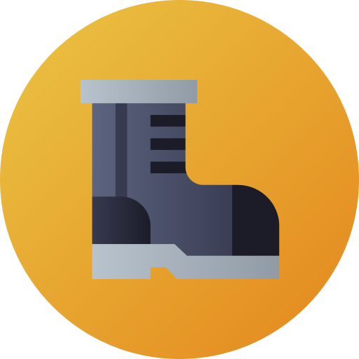 Boots Flat Circular Gradient icon