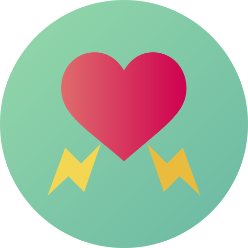 Heart Flat Circular Gradient icon