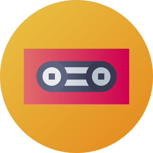 kassette Flat Circular Gradient icon