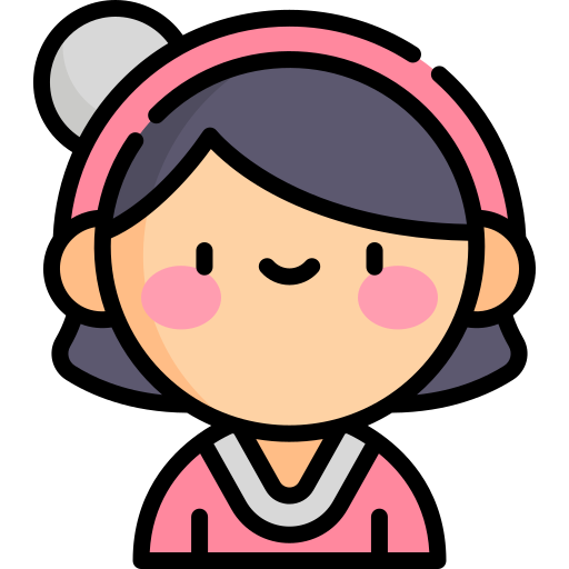 女の子 Kawaii Lineal color icon