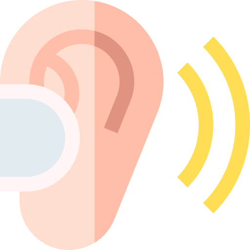 aparelho auditivo Basic Straight Flat Ícone