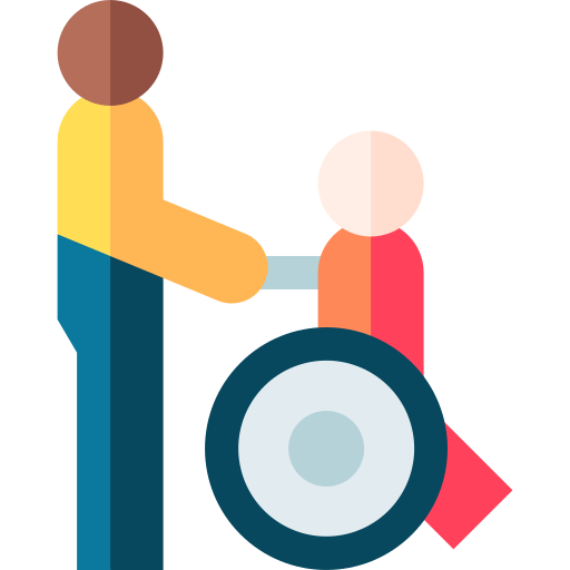 Disabled people Basic Straight Flat icon