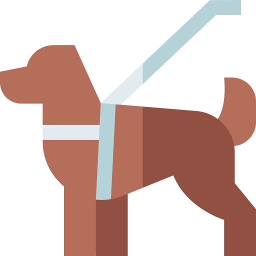 Guide dog Basic Straight Flat icon