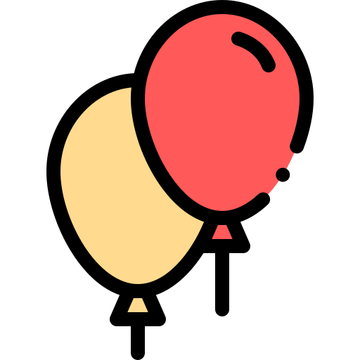 気球 Detailed Rounded Lineal color icon