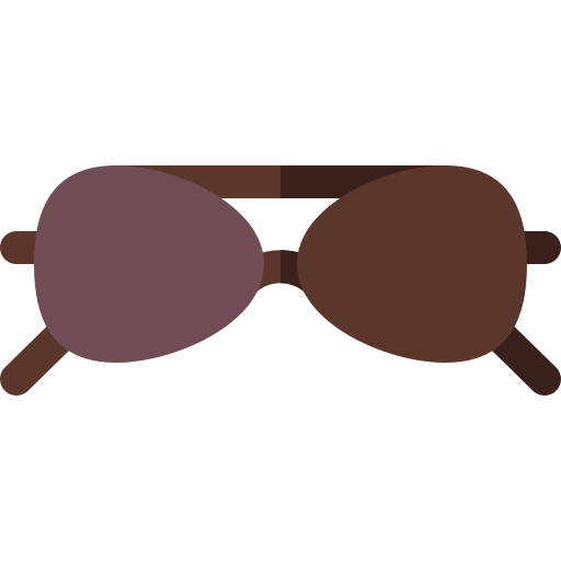 oculos escuros Basic Rounded Flat Ícone
