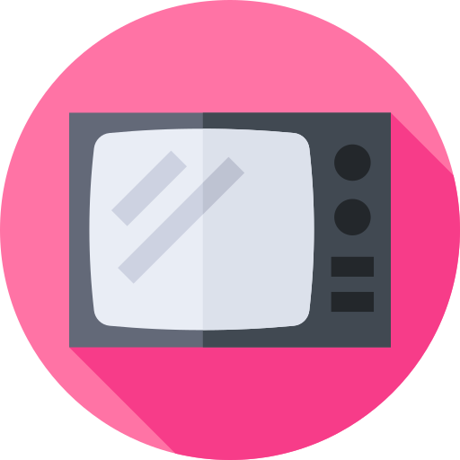 오래된 tv Flat Circular Flat icon