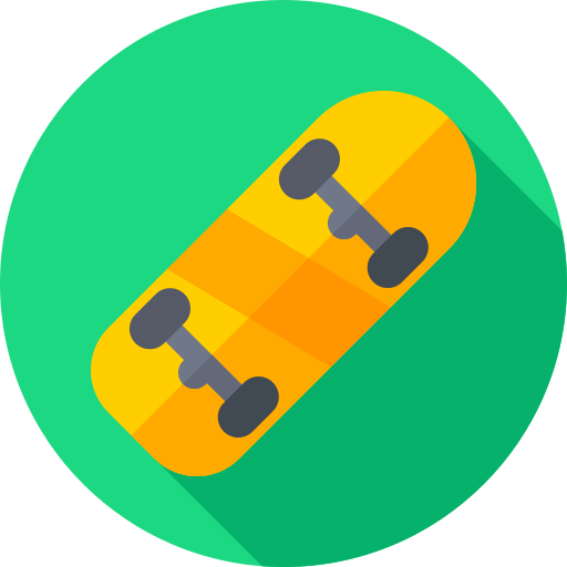 skateboard Flat Circular Flat icoon