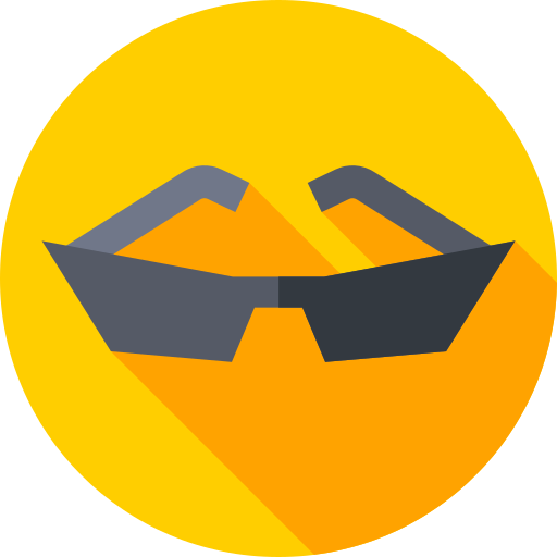 gafas de sol Flat Circular Flat icono