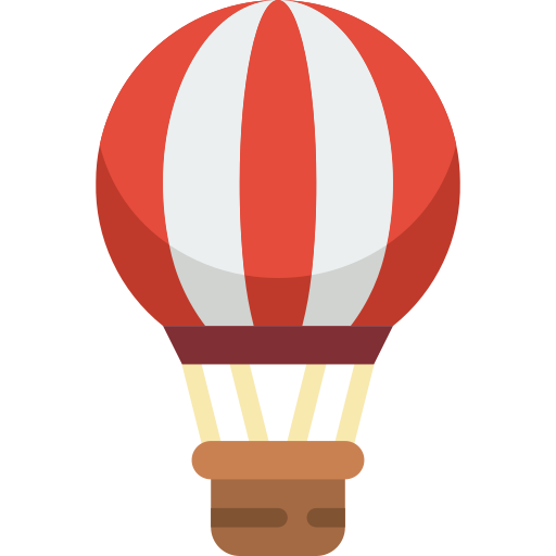 Hot air balloon Basic Miscellany Flat icon