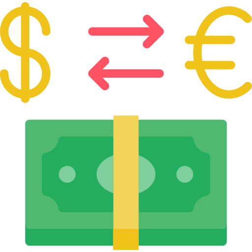 cambio de divisas Basic Miscellany Flat icono