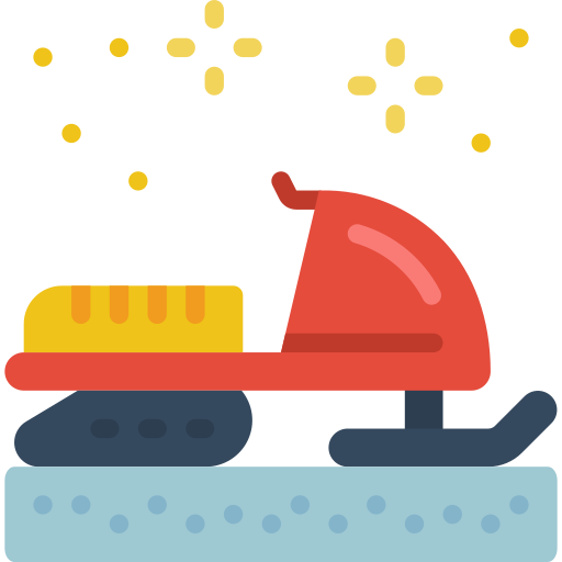 Snowmobile Basic Miscellany Flat icon
