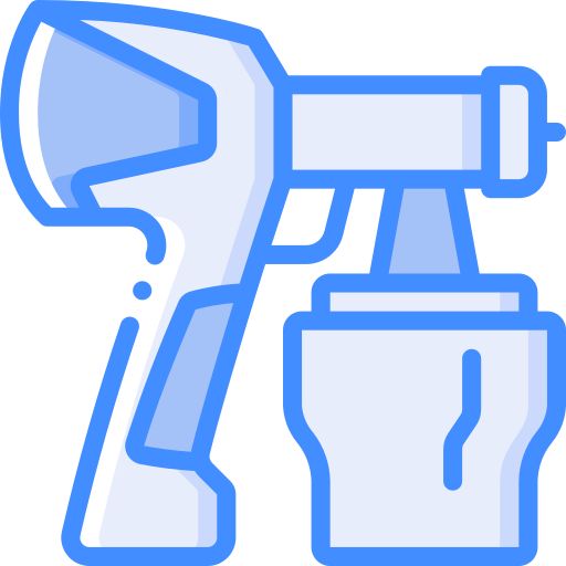 Spray gun Basic Miscellany Blue icon