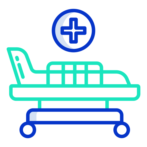 cama de hospital Icongeek26 Outline Colour icono