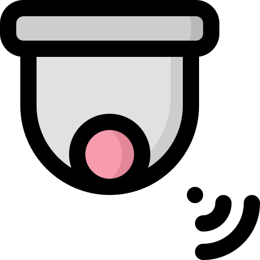 Security camera bqlqn Lineal Color icon