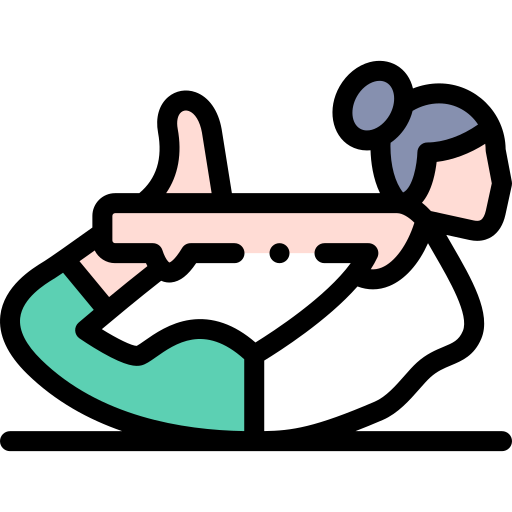 Yoga position Detailed Rounded Lineal color icon