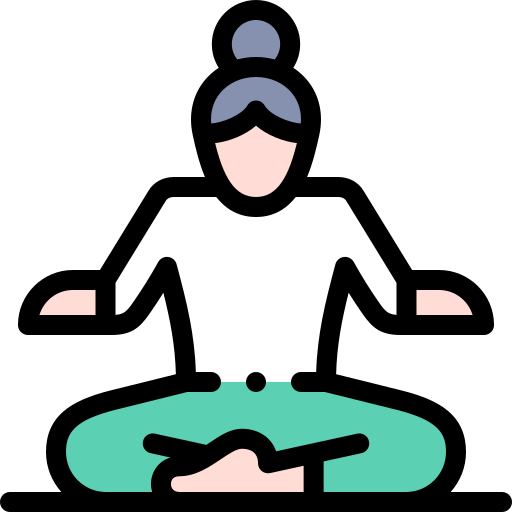 yoga position Detailed Rounded Lineal color icon