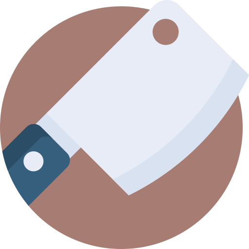 Cleaver knife Detailed Flat Circular Flat icon