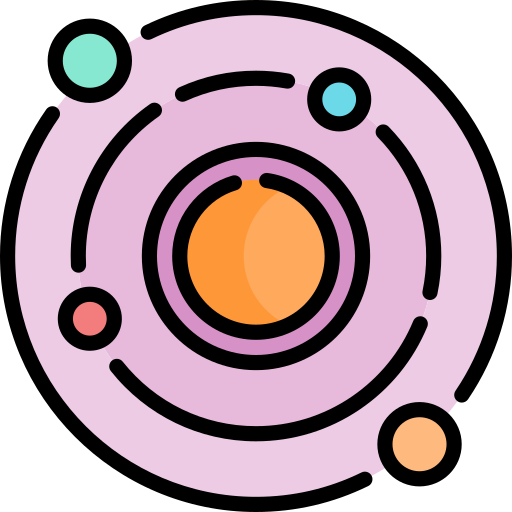 Solar system Special Lineal color icon