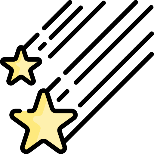 estrellas fugaces Special Lineal color icono