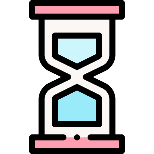 Hourglass Detailed Rounded Lineal color icon