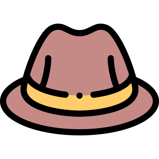 フェドーラ帽 Detailed Rounded Lineal color icon