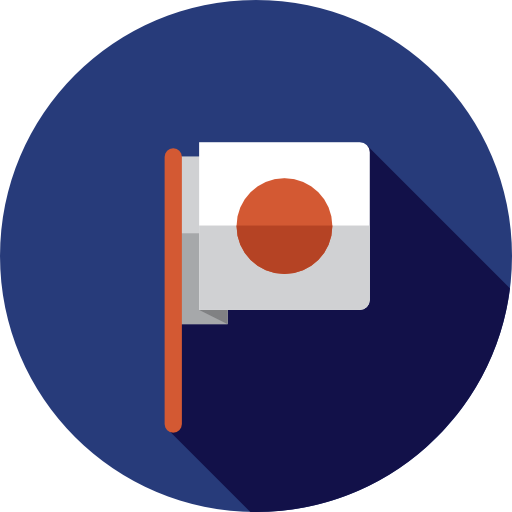japan Flat Circular Flat icoon