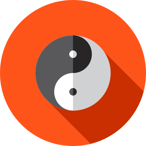 yin yang Flat Circular Flat Icône