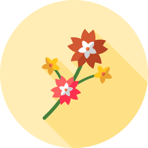 kwiat wiśni Flat Circular Flat ikona