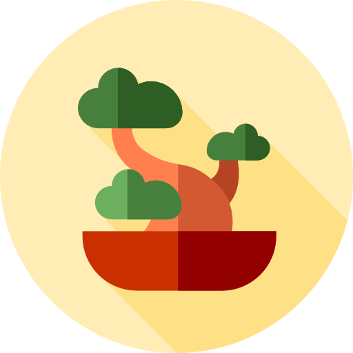bonsai Flat Circular Flat icono