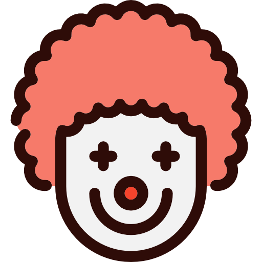 clown Detailed Rounded Lineal color icon