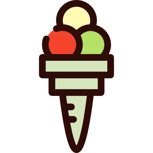 helado Detailed Rounded Lineal color icono