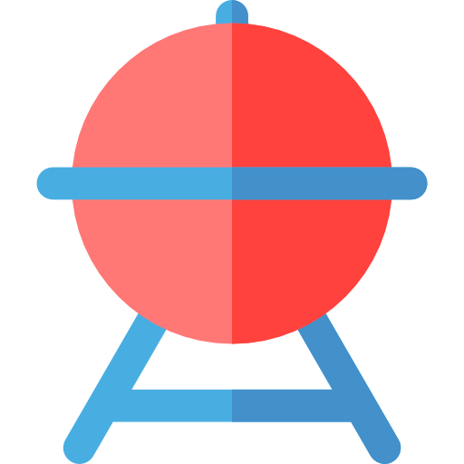 barbecue Basic Rounded Flat Icône