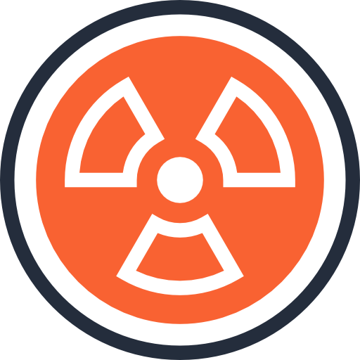 Nuclear Maxim Flat Two Tone Linear colors icon