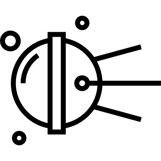 sputnik Maxim Flat Lineal ikona