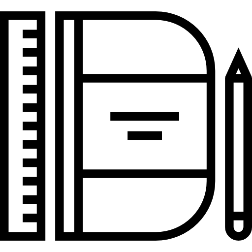 outil graphique Maxim Flat Lineal Icône