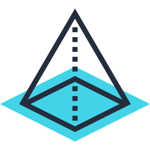 Pyramid Maxim Flat Two Tone Linear colors icon