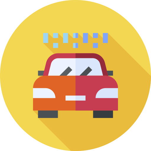 Car wash Flat Circular Flat icon