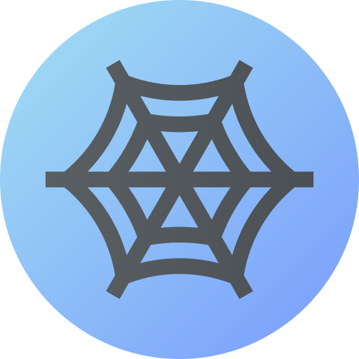 Spider web Flat Circular Gradient icon