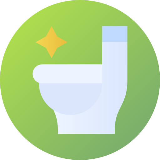 toilet Flat Circular Gradient icoon