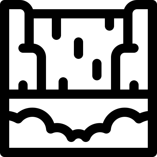 cascata Basic Rounded Lineal Ícone